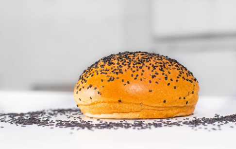 [EBN12] CESTA BURGER 36U I  BRIOCHE 12 CM SÉSAMO NEGRO